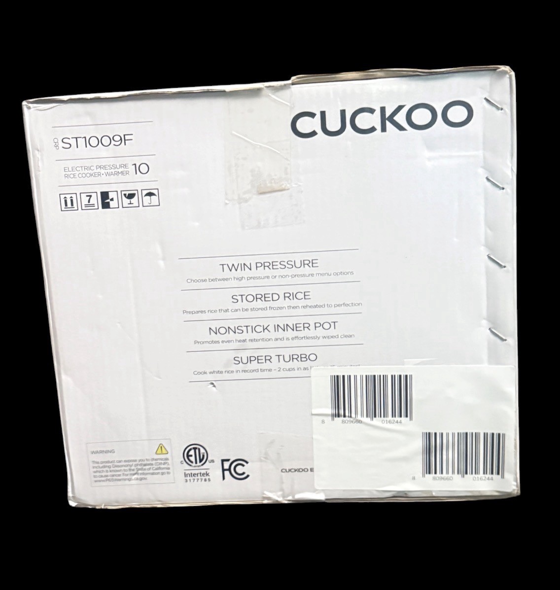 CUCKOO Twin Pressure Rice Cooker 10-Cup Uncooked / 20-Cup Cooked CRP-ST1009FG)