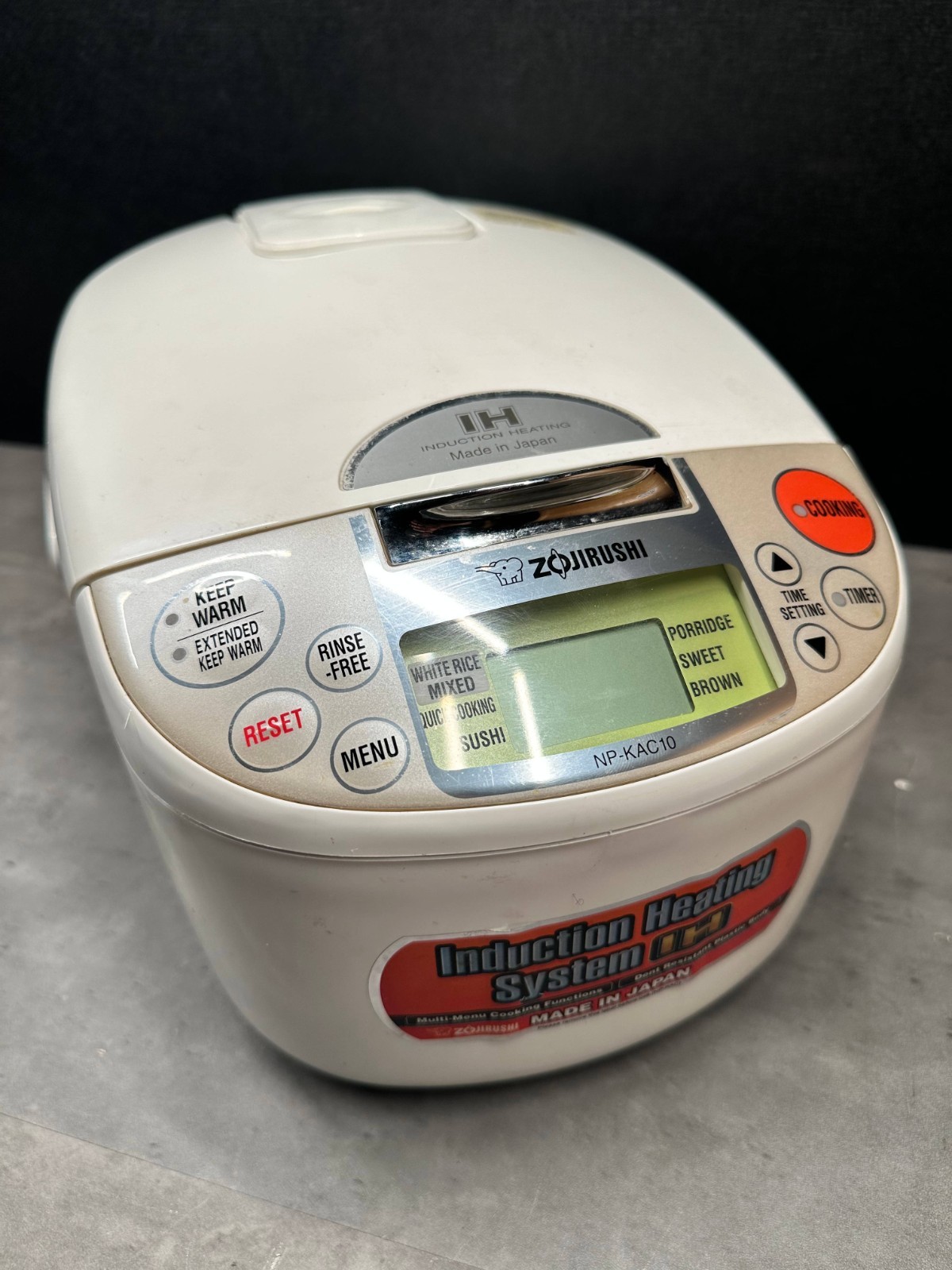 Zojirushi NP-KAC10 IH Rice Cooker & Warmer Induction Heating System 120V