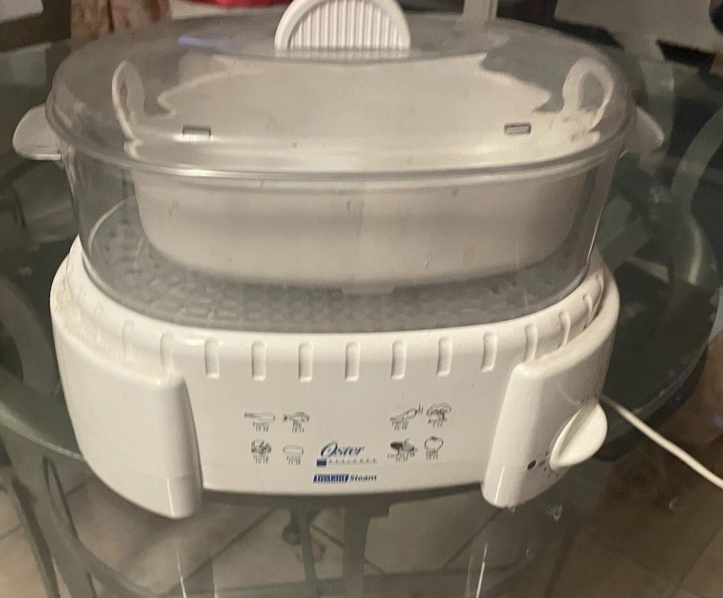Oster 5712 Electronic 2-Tier 6.1-Quart Food Steamer Barely Used. All FOOD STEAM
