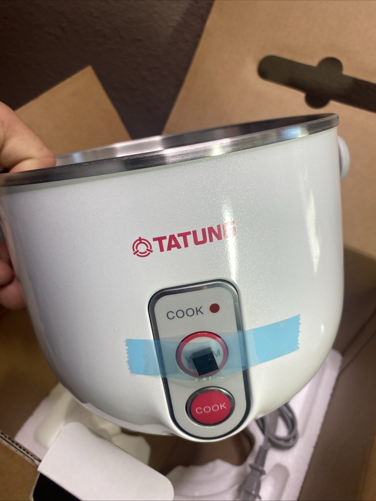TATUNG TAC-03DW-NW 3-CUP Indirect Heat Rice Cooker Steamer WHITE (AC110V) (NEW)