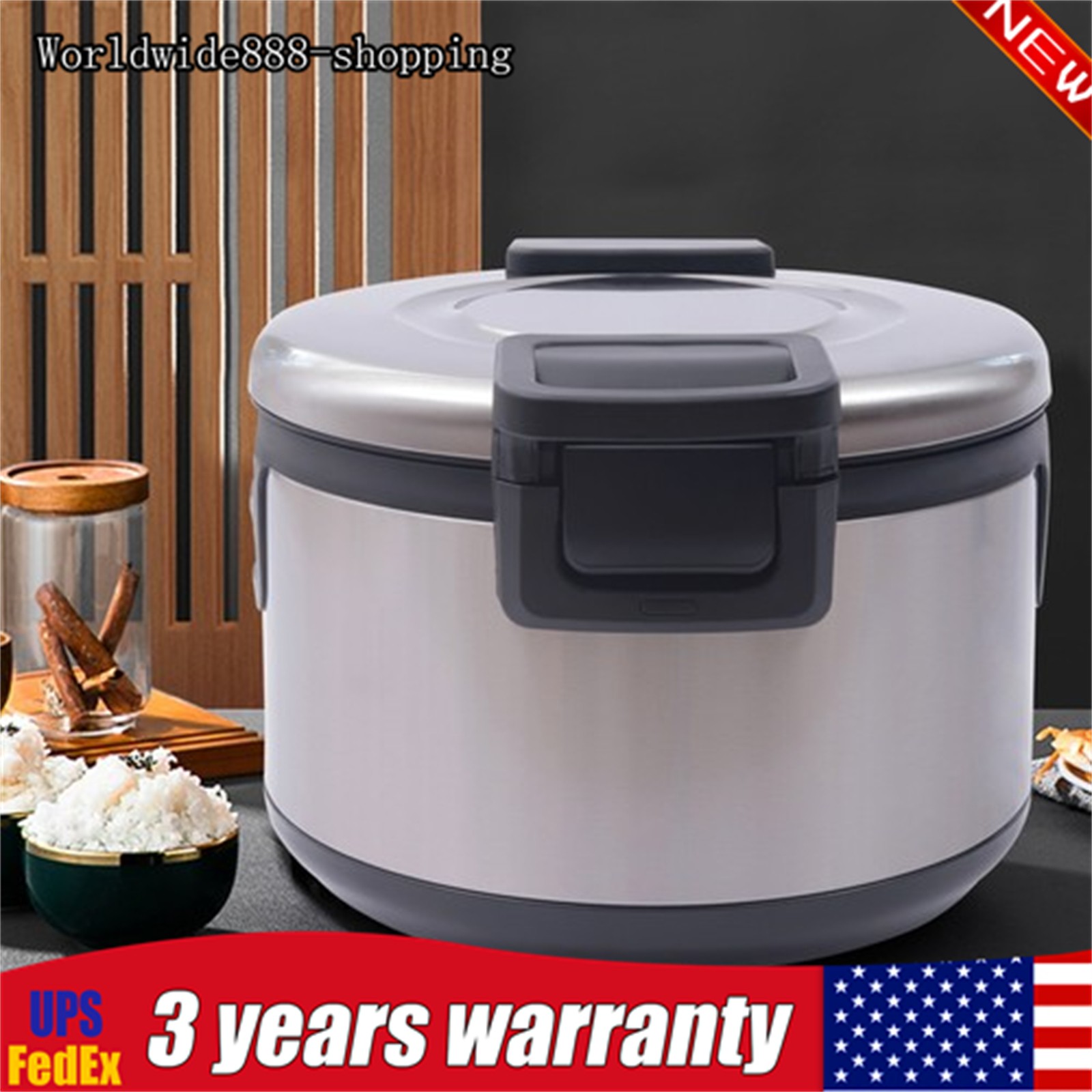 19L Electric Sushi Rice Warmer Commercial Non-stick Inner Pot Rice Cooker NEW