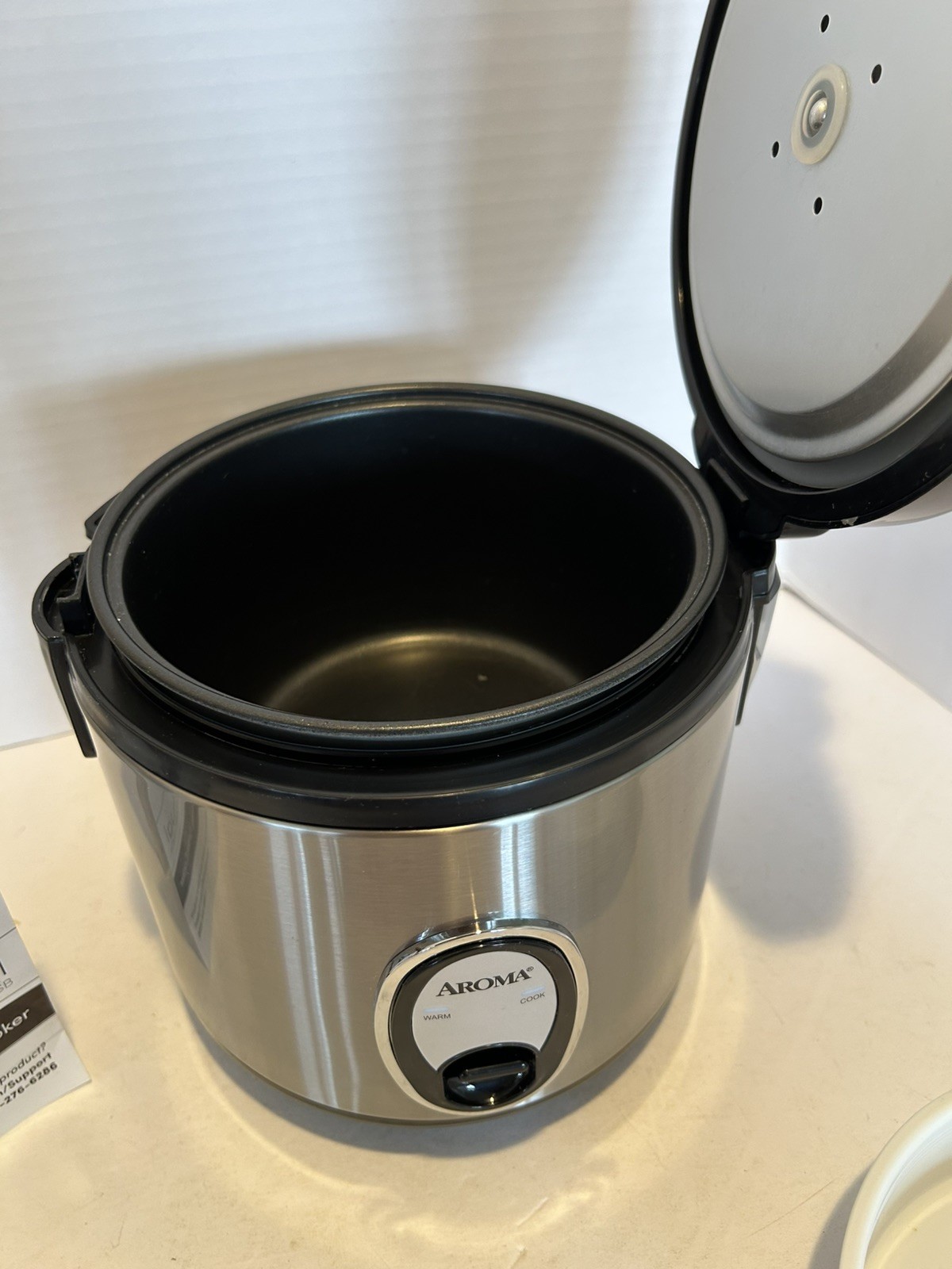 Aroma 8 Cup Rice Cooker Stainless Steel ARC-904SB: Auto Shut-Off, Reheat & Steam