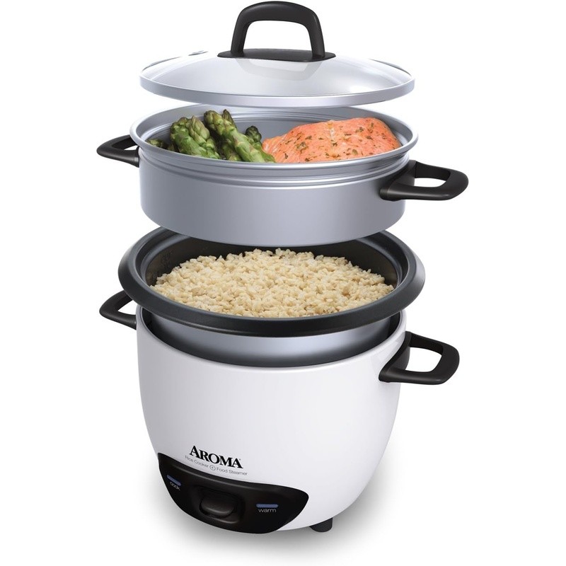 Electric Rice Cooker Steamer 4-14 Cups One Touch Keep Warm Spatula Tray New