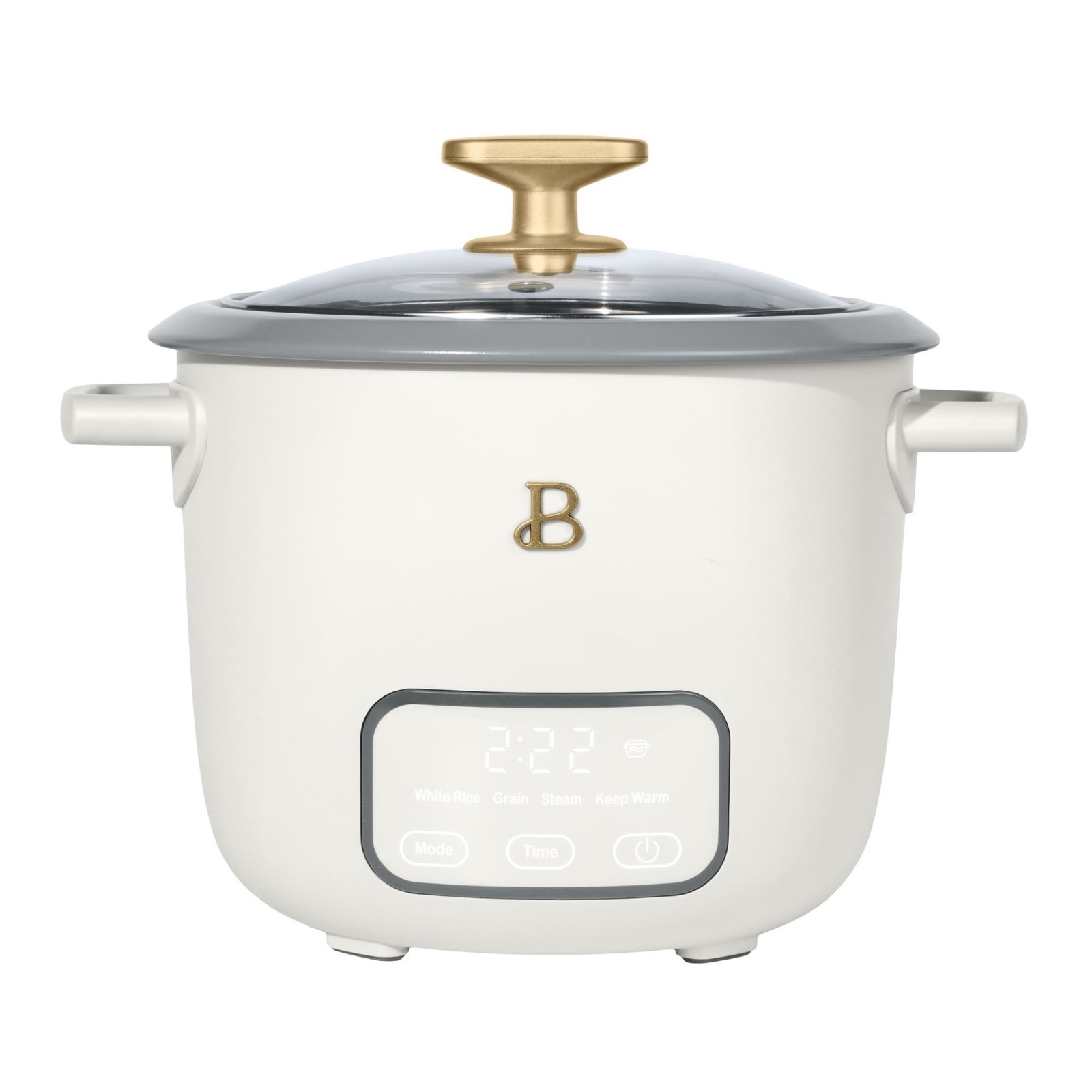 Beautiful 6 Cup Digital Rice & Grain Cooker White Icing by Drew Barrymore