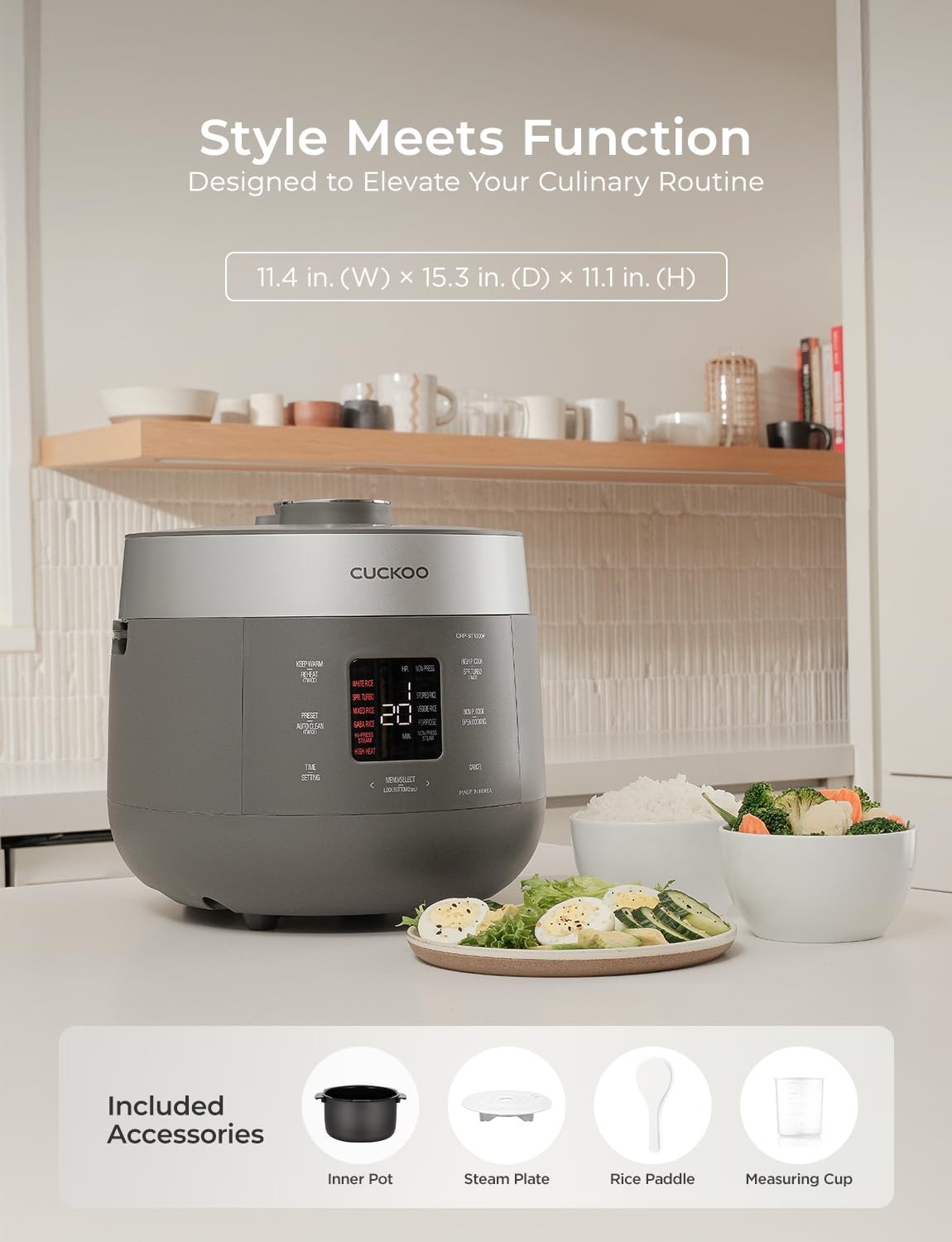 CUCKOO CRP-ST1009FG 10-Cup (Uncooked) / 20-Cup (Cooked) Twin Pressure Rice