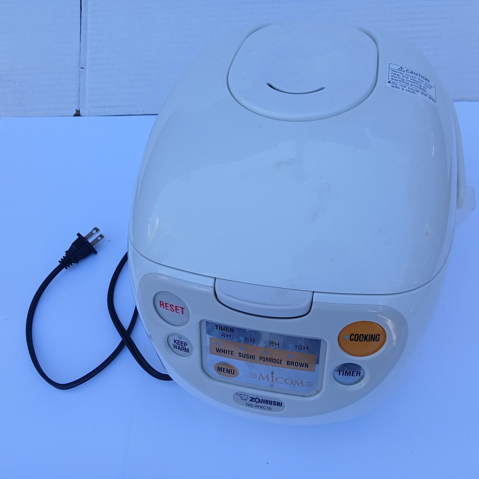 ZOJIRUSHI FUZZY LOGIC MICOM RICE COOKER NS-WXC10-5 CUP TESTED/WORKS