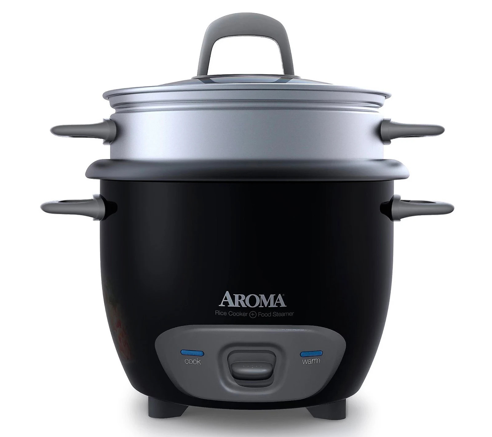 Aroma 6-Cup Pot Style Rice Cooker, Black