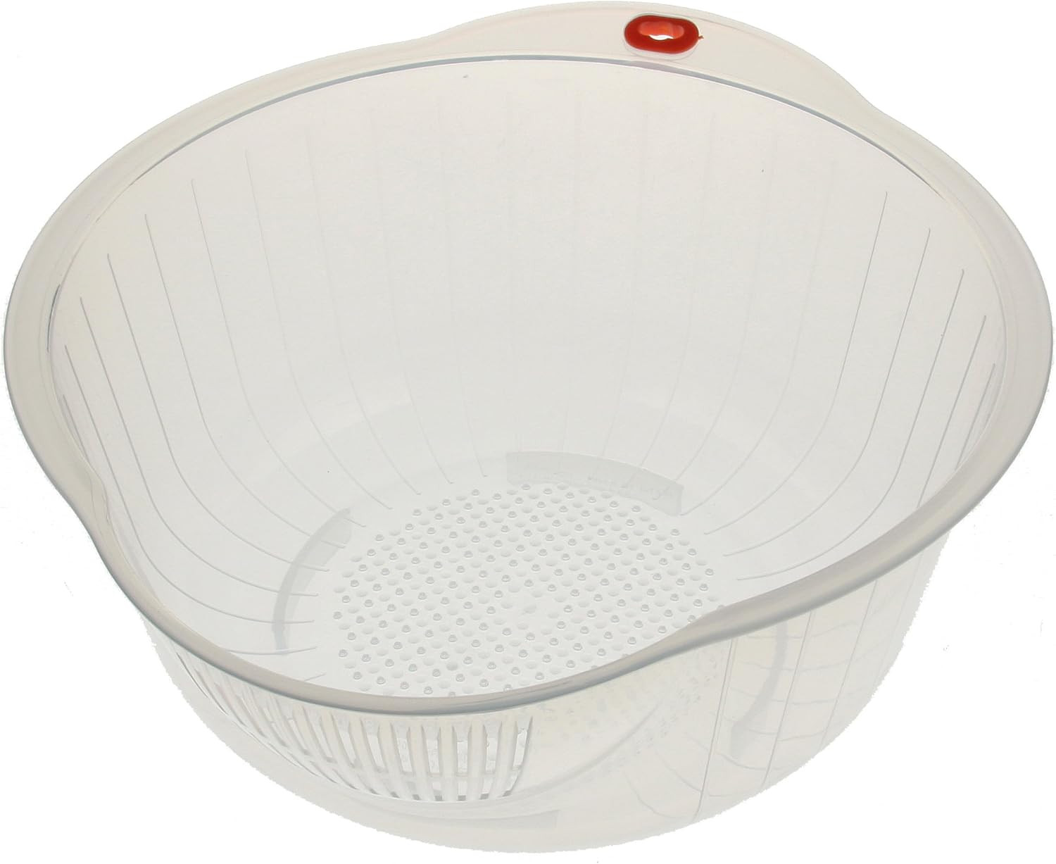 Japanese Rice Washer with Dual Drain, Clear