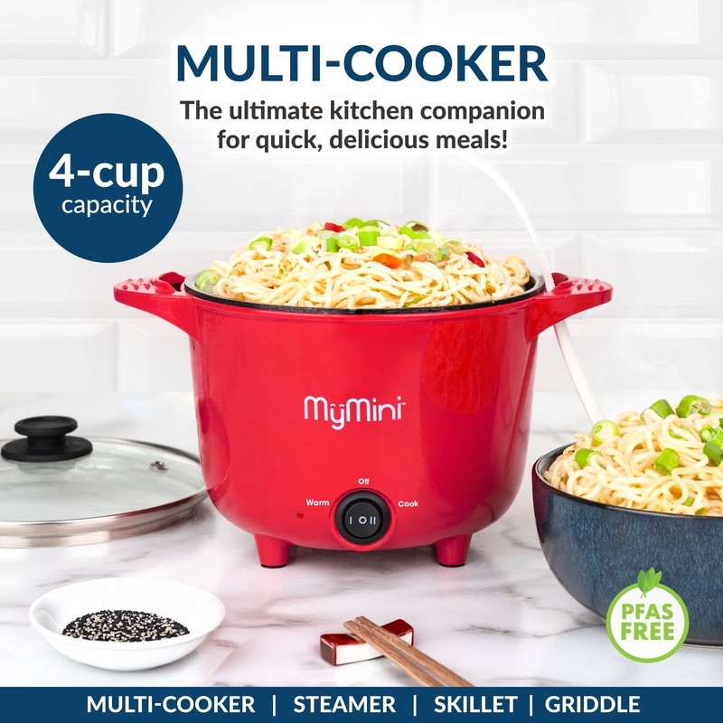 32oz Electric Multi-Cooker Pot Non-Stick Rice Steamer 260W Dorm Home