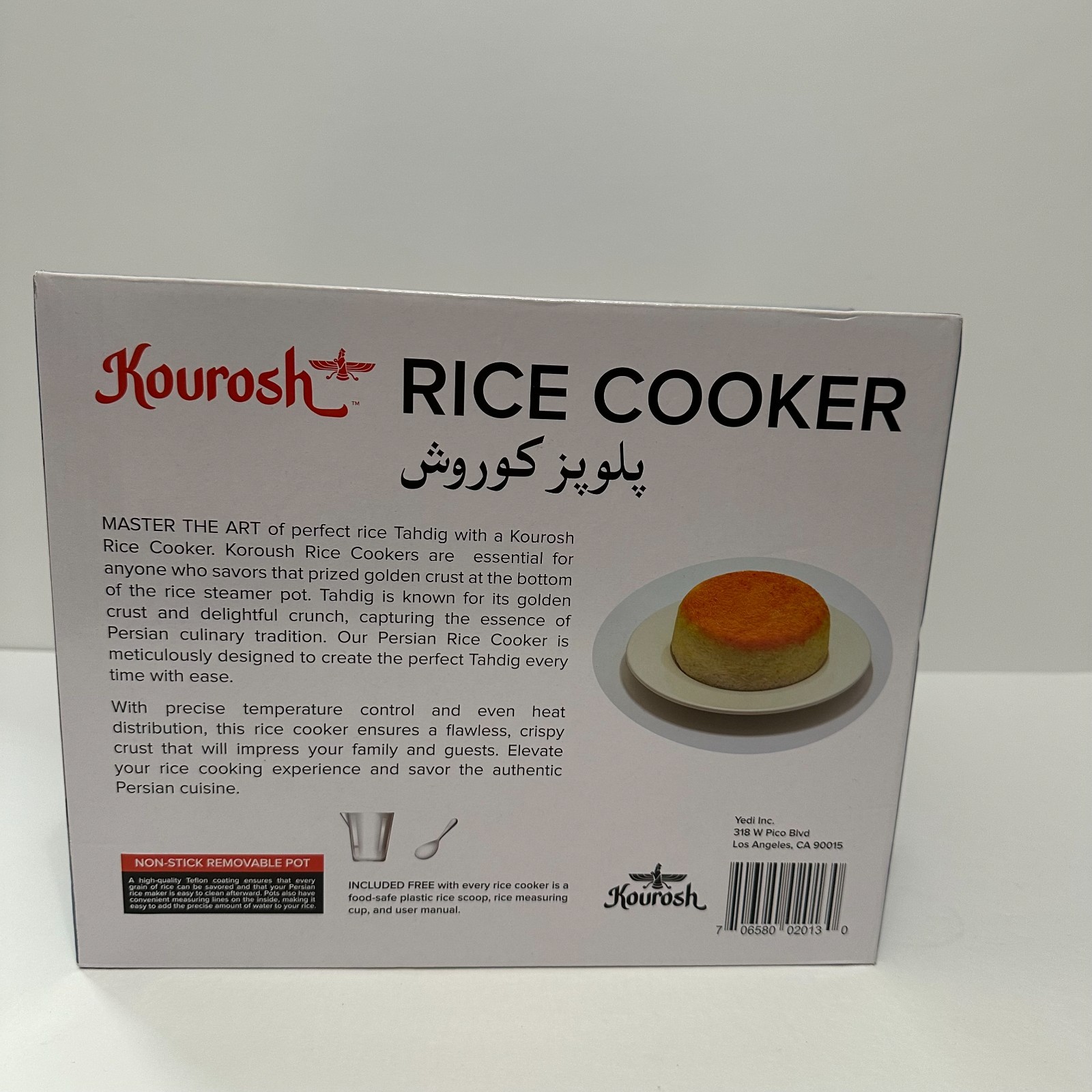 YEDI KOUROSH 10 Cup Automatic Persian Rice Cooker NIB