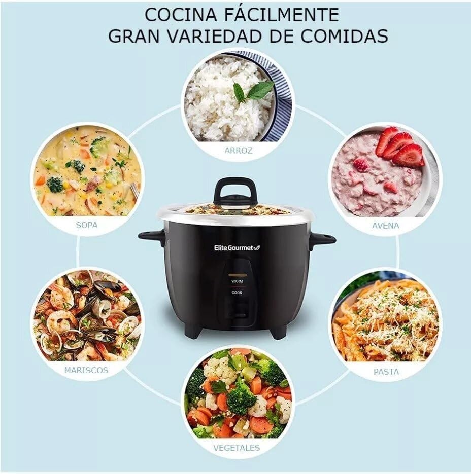 Electric Rice Cooker with Stainless Steel Inner Pot Makes Soups, Stews, Porri…