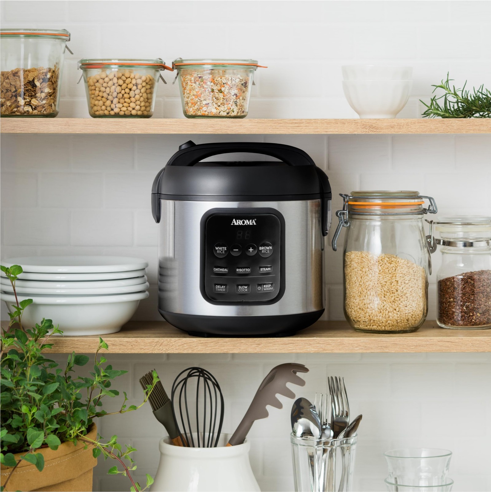 Aroma Digital Rice Cooker / Steamer Multicooker Slow Cooker