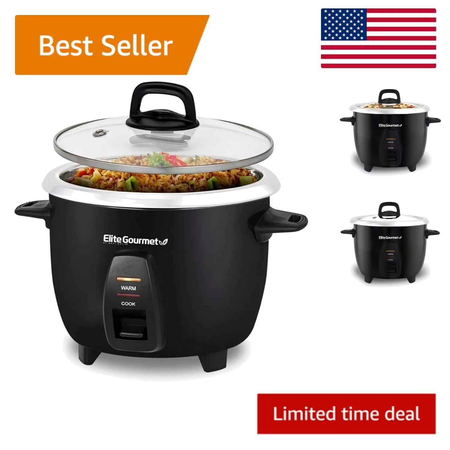 10-Cup Electric Rice Cooker with Stainless Steel Pot – Effortless Cooking in …