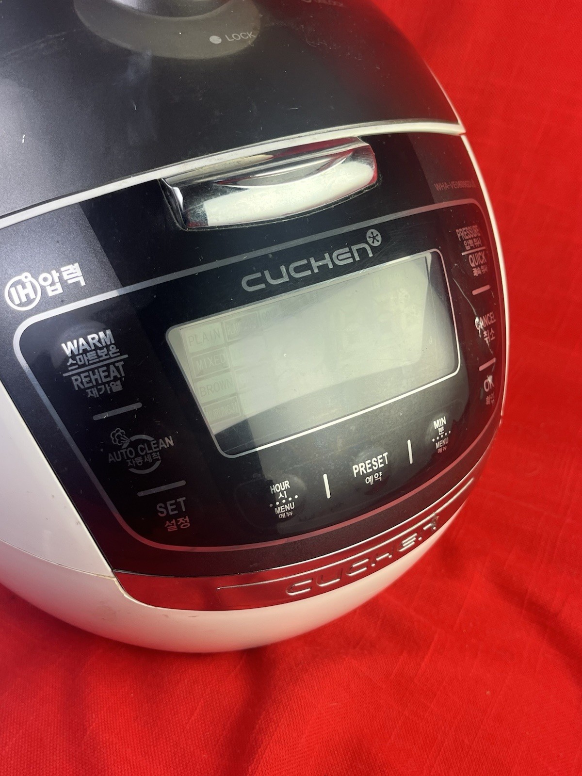 Cuchen Electric Pressure Rice Cooker White 6 Cups WHA-VE0609GDUS Used