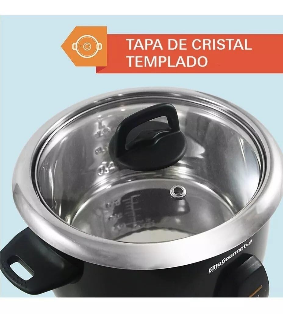 Electric Rice Cooker 10-Cup Capacity, Stainless Steel Pot, Makes Soups & Grains