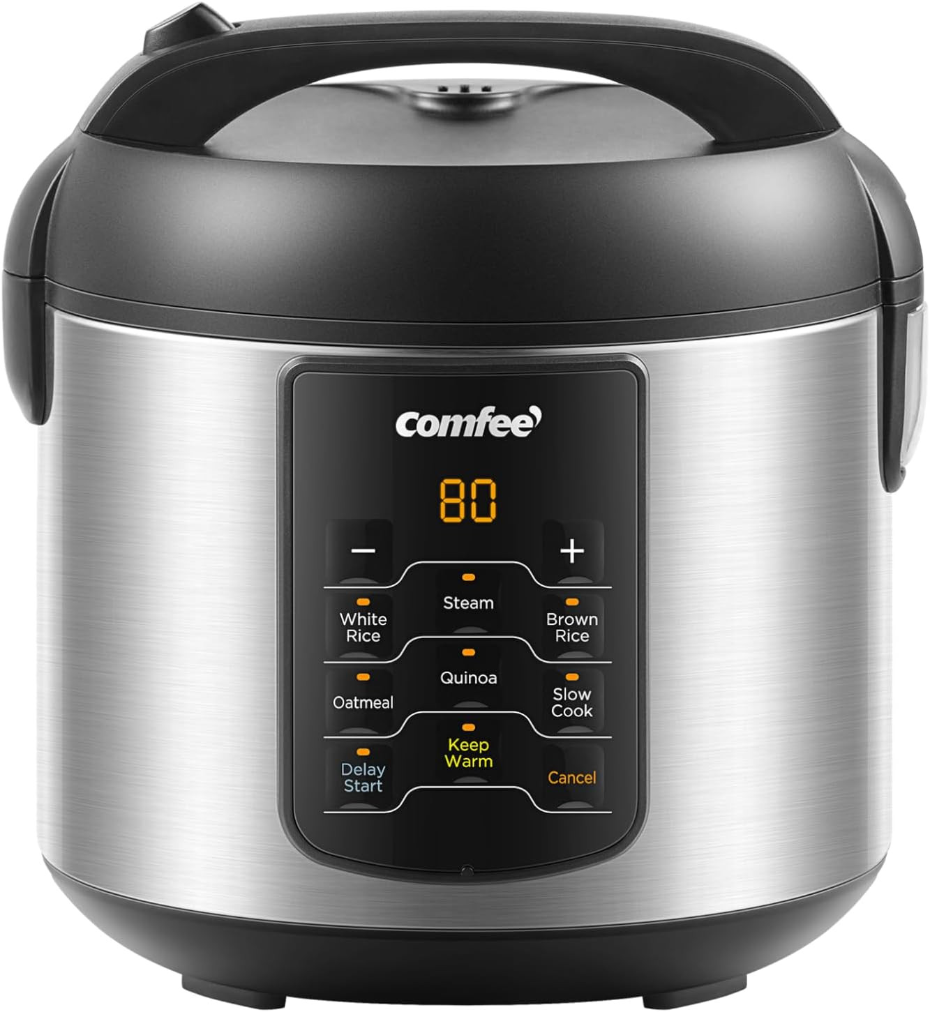 Compact Rice Cooker, 6-In-1 Stainless Steel Multi Cooker, Slow Cooker, Steamer,