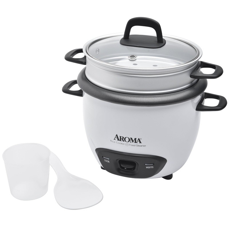 6-Cup Rice Cooker Food Steamer One-Touch Automatic Keep Warm Nonstick Pot New