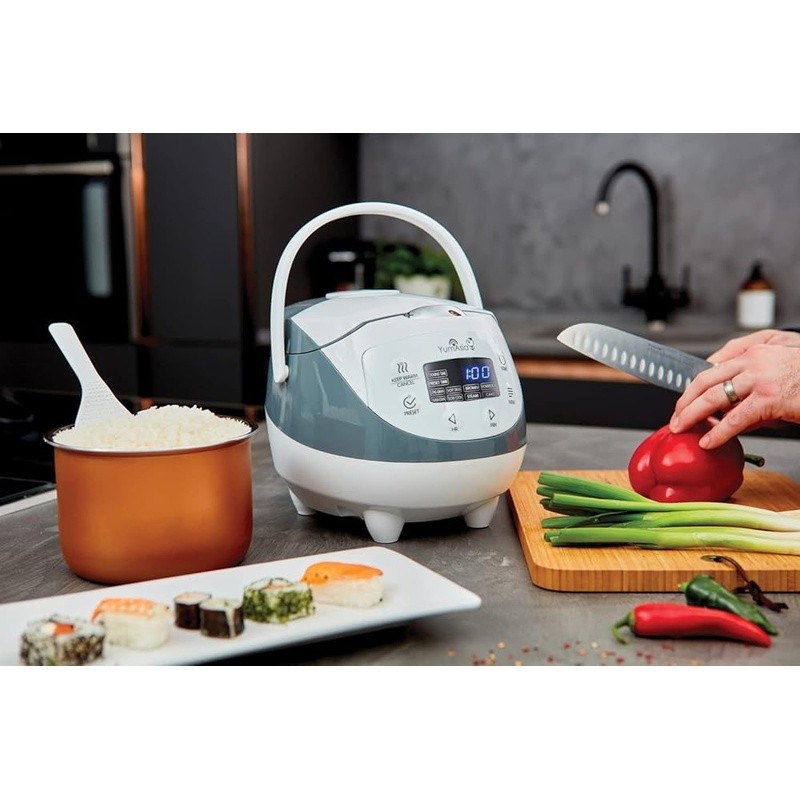 Advanced Rice Cooker 5-Layer Ceramic 3D Heating LED Display 0.63L Steamer New
