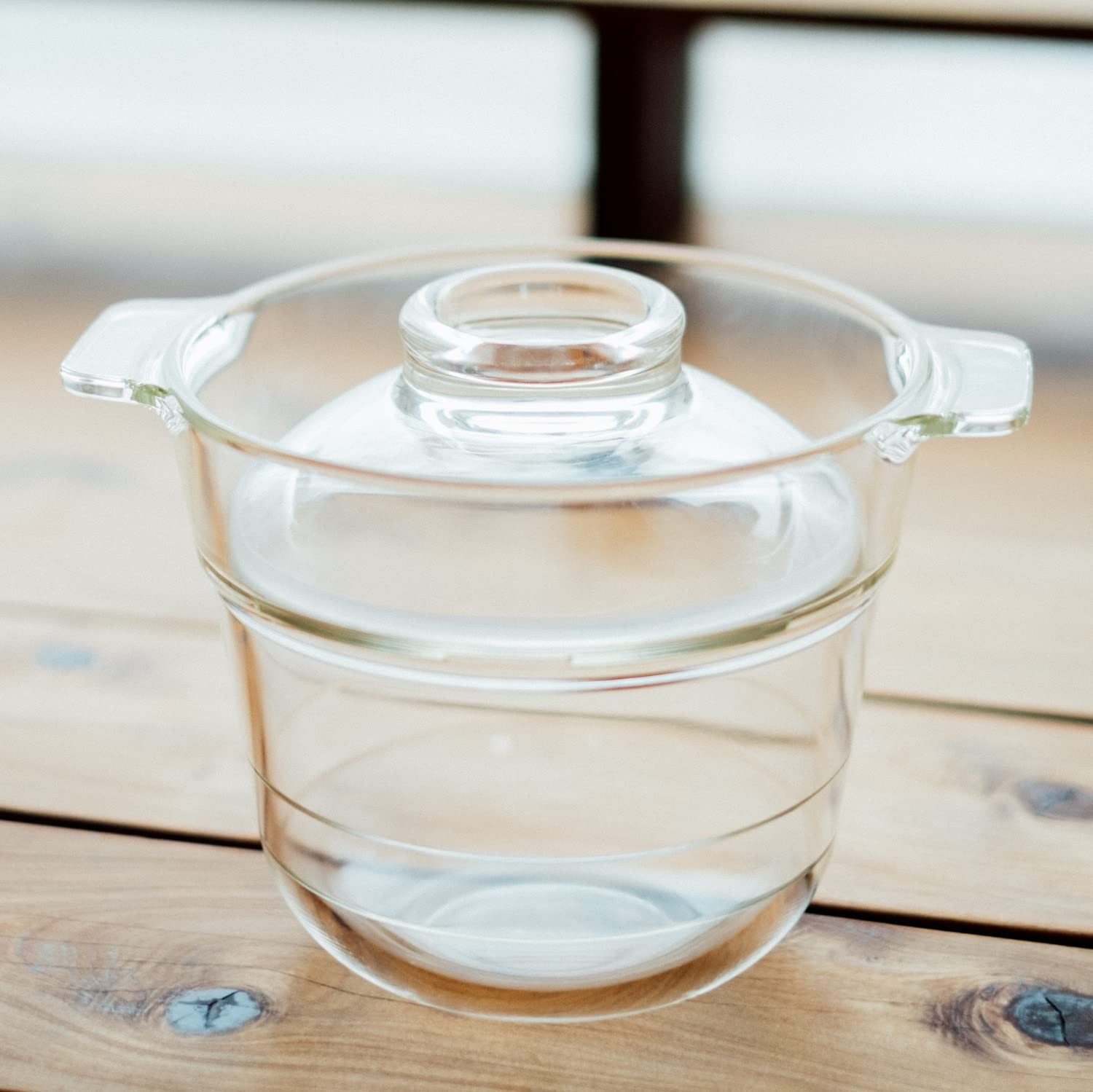 HARIO XRCP-1 Glass Rice Cooker 0.5–1 Cup Microwave Use Clear Japan Gift New