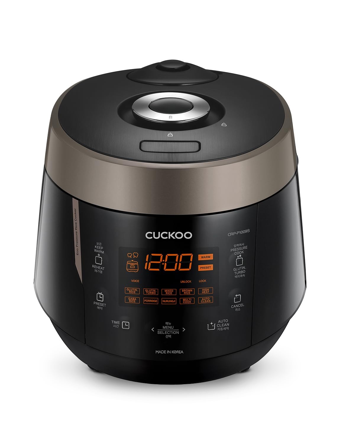 CUCKOO High Pressure Rice Cooker 10-Cup Uncooked / 20-Cup Cooked with Nonstick