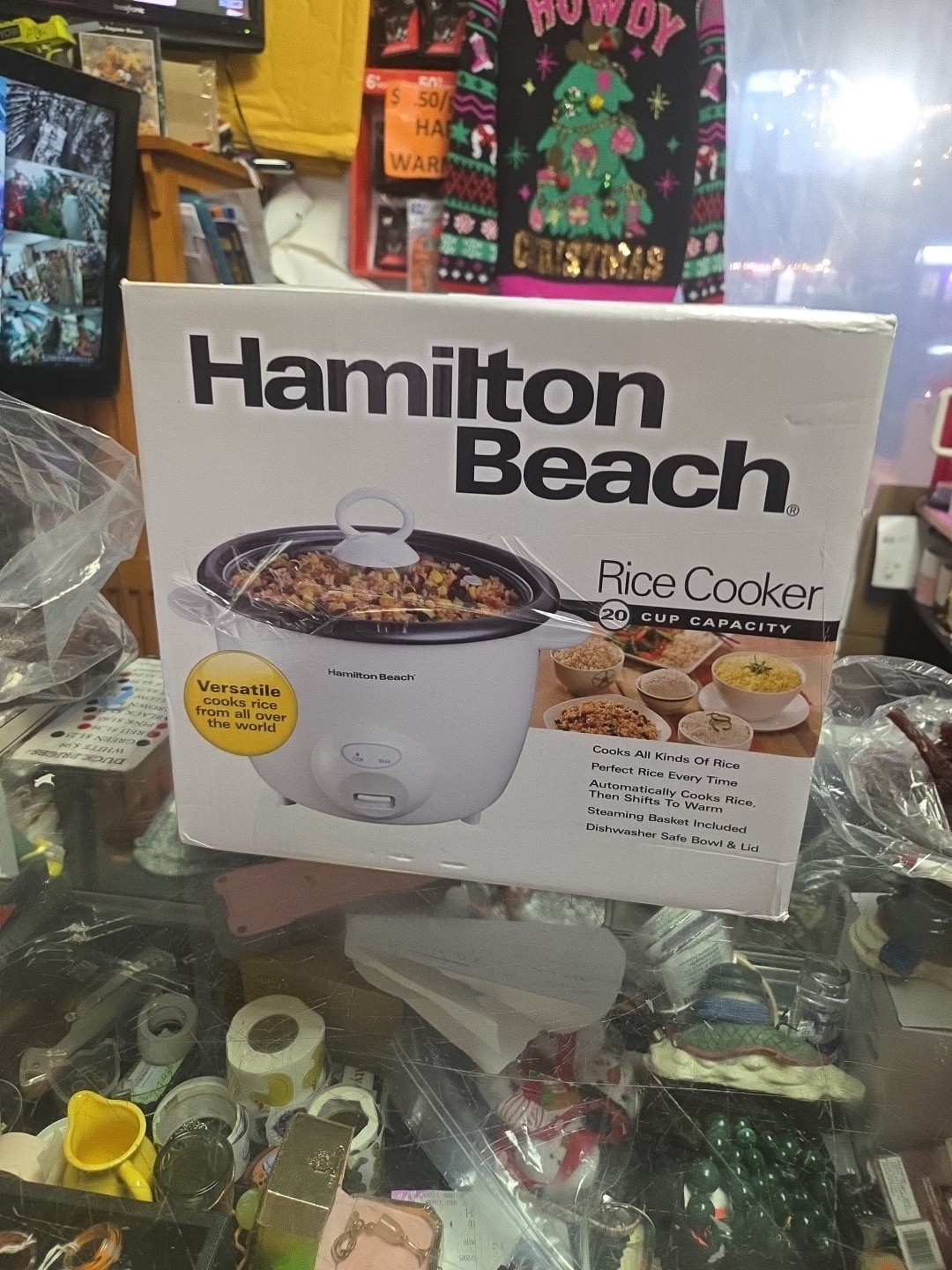 Hamilton Beach Rice Cooker & Food Steamer 20 Cups Cooked (10 Uncooked) White …
