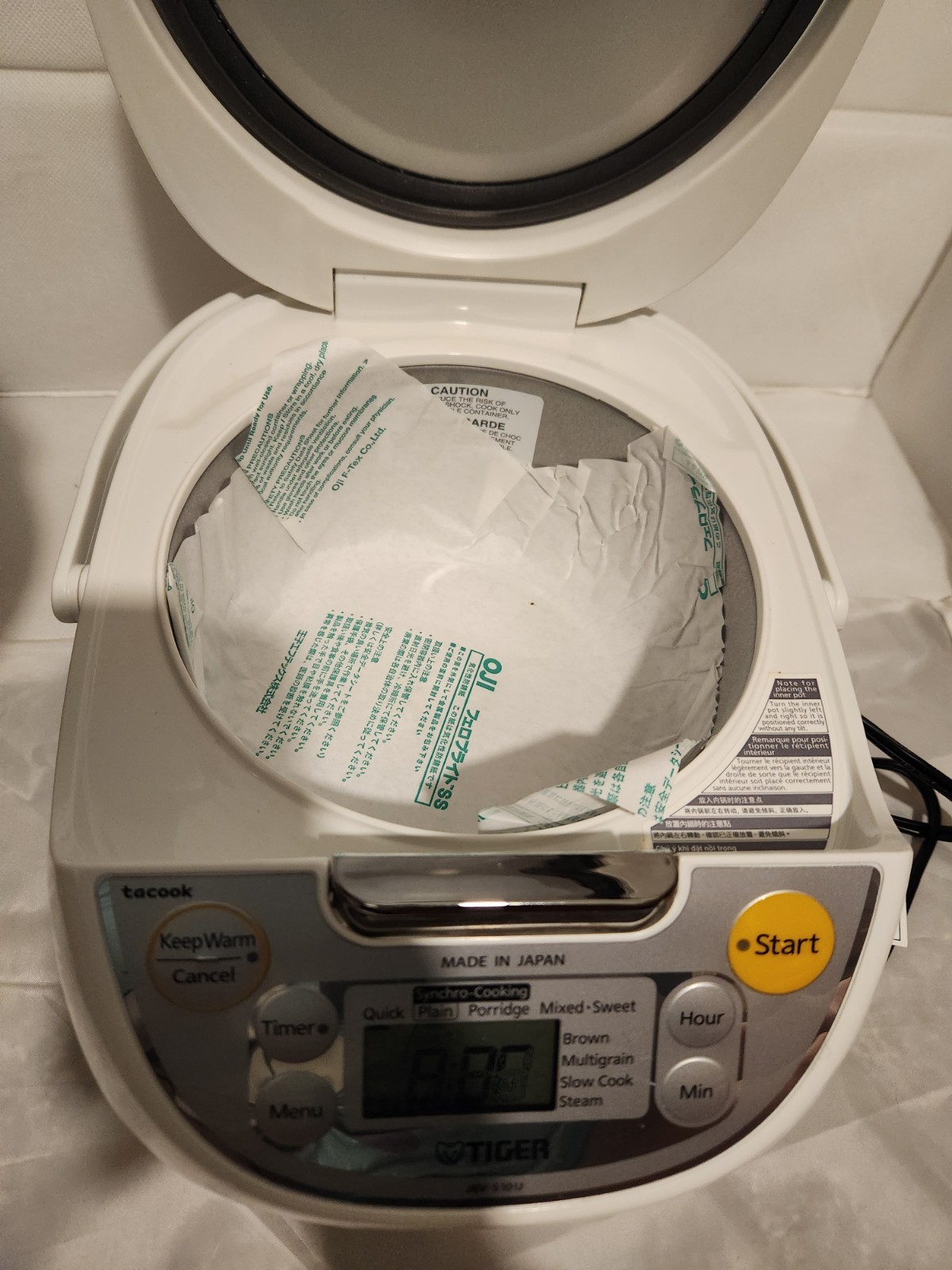 Japanese Tiger 5.5-Cup Micom Rice Cooker & Warmer Stainless Steel OPEN BOX