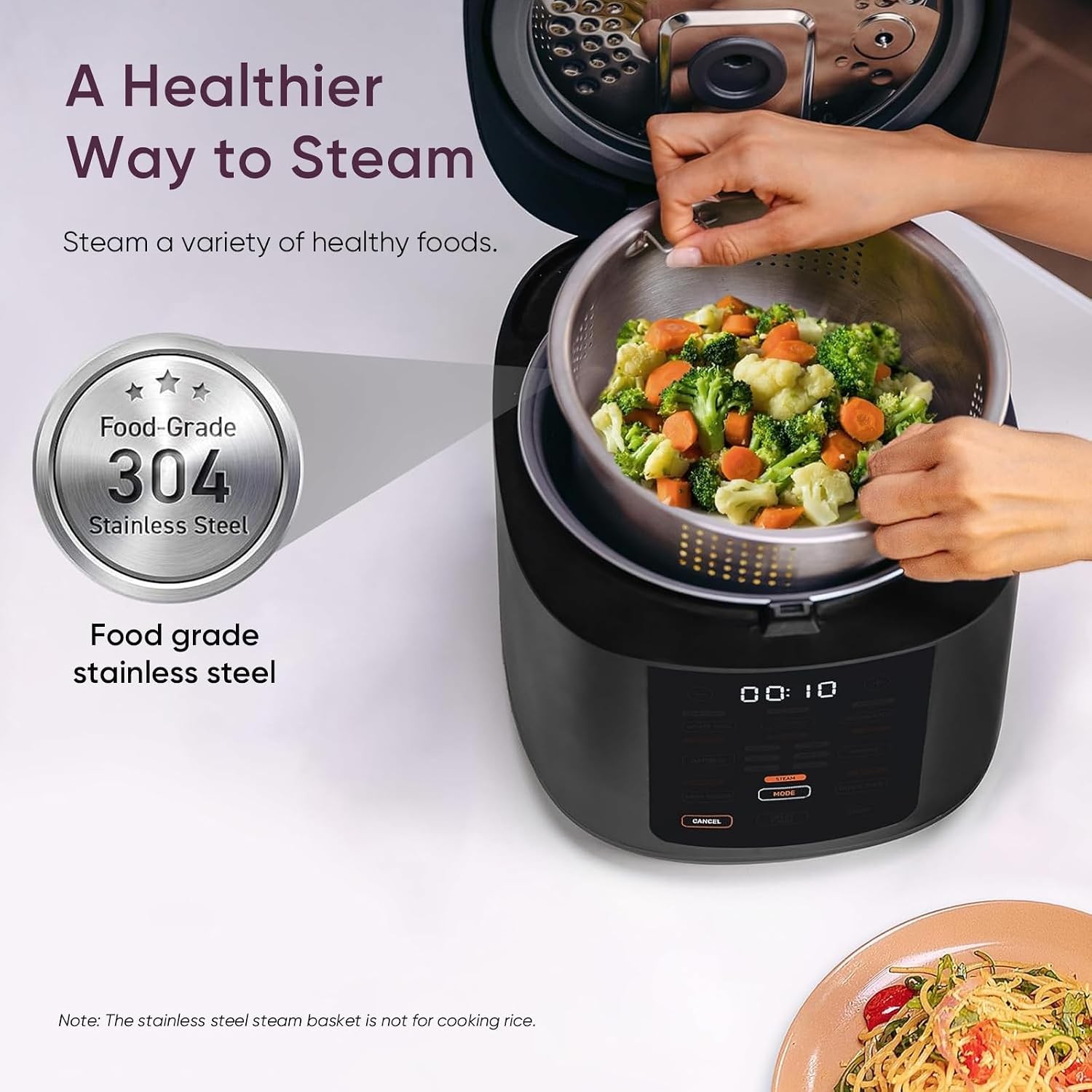 Cosori Rice Cooker 10 Cup 24h Keep Warm Non stick Ceramic