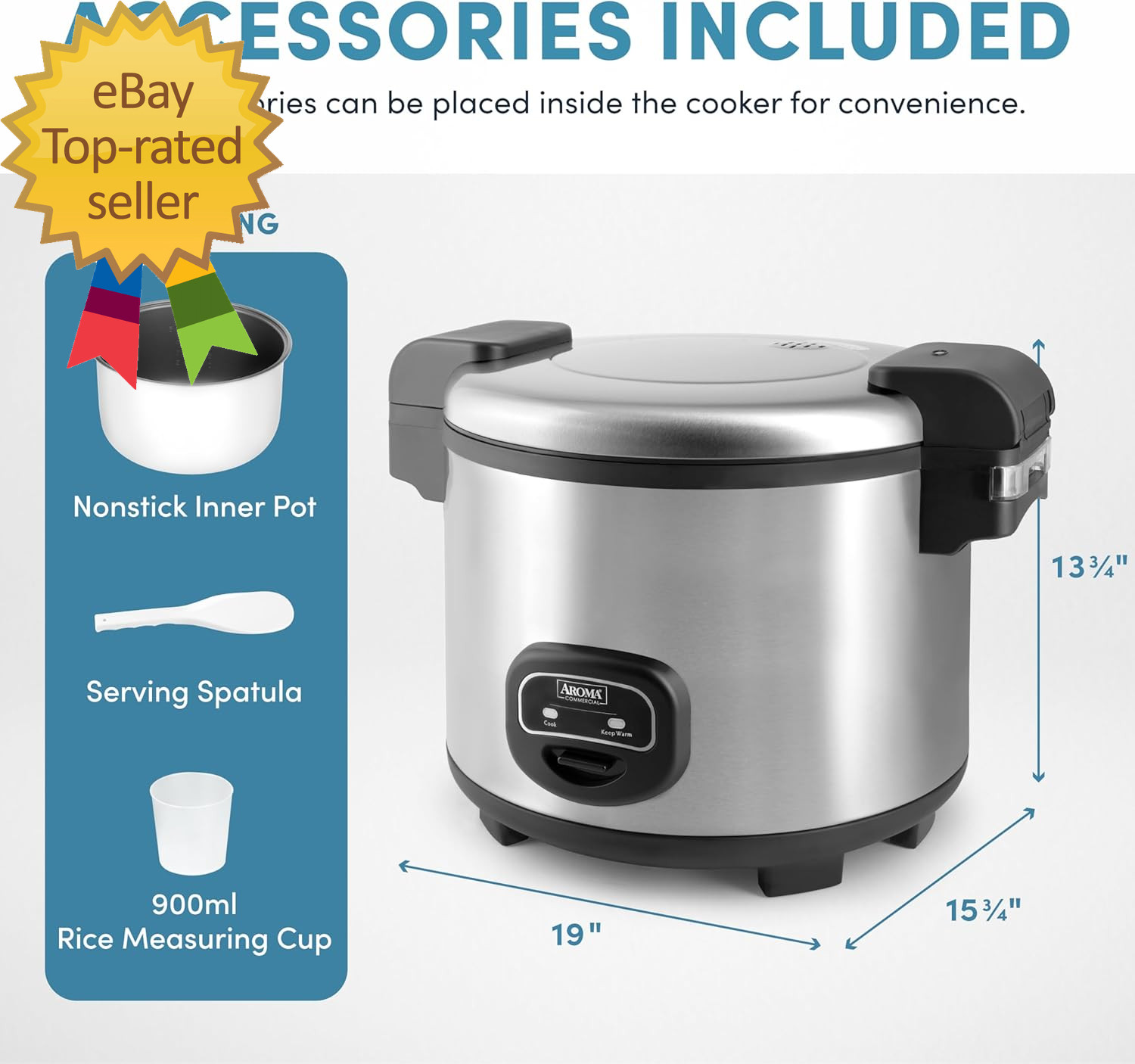 Housewares 60-Cup (Cooked) (30-Cup UNCOOKED) Commercial Rice Cooker