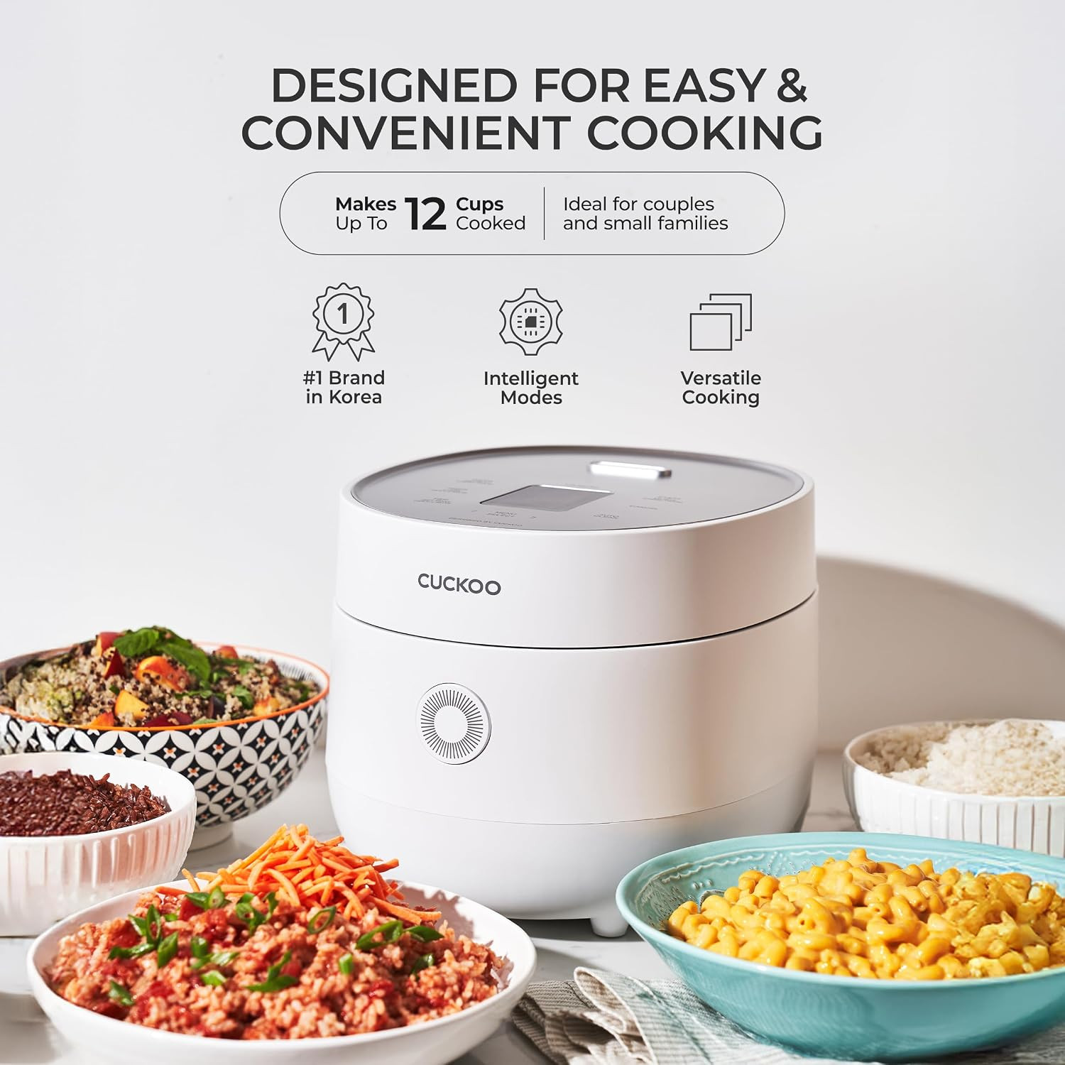 CUCKOO Micom Rice Cooker 6-Cup Uncooked / 12-Cup Cooked with Nonstick Inner Pot,