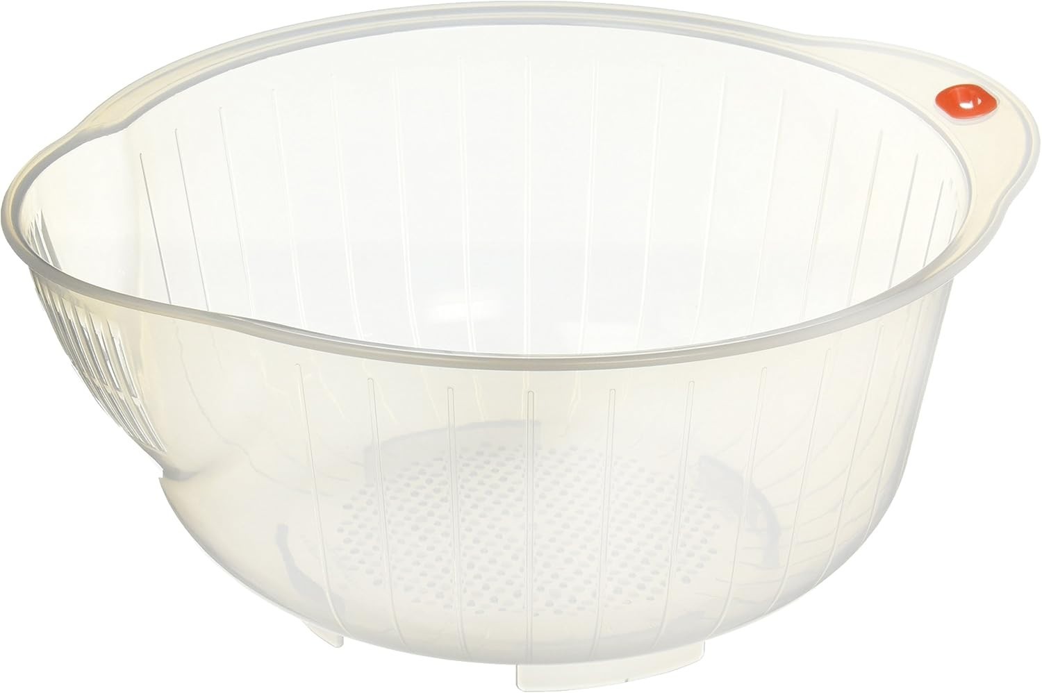 Japanese Rice Washing Bowl with Strainer, 2.5-Quart Capacity
