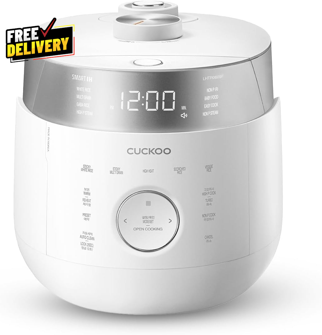 6-Cup Uncooked / 12-Cup Cooked Induction Heating Twin Pressure Rice Cooker 16…
