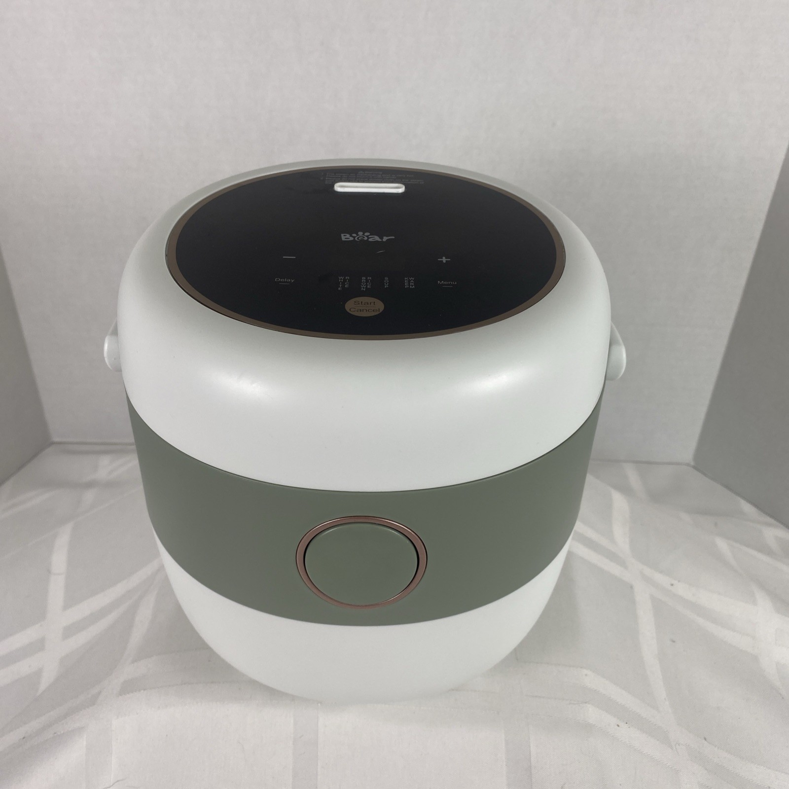 Bear Rice Cooker 3 Cups (Uncooked), 3D Heating and Fuzzy Logic, Healthy Nonst…