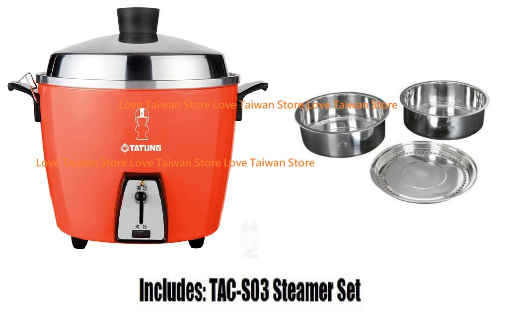 [DHL to US] *SET* (ORANGE RED) TATUNG TAC-06L-DRU & TAC-S03 6-CUP Rice Cooker