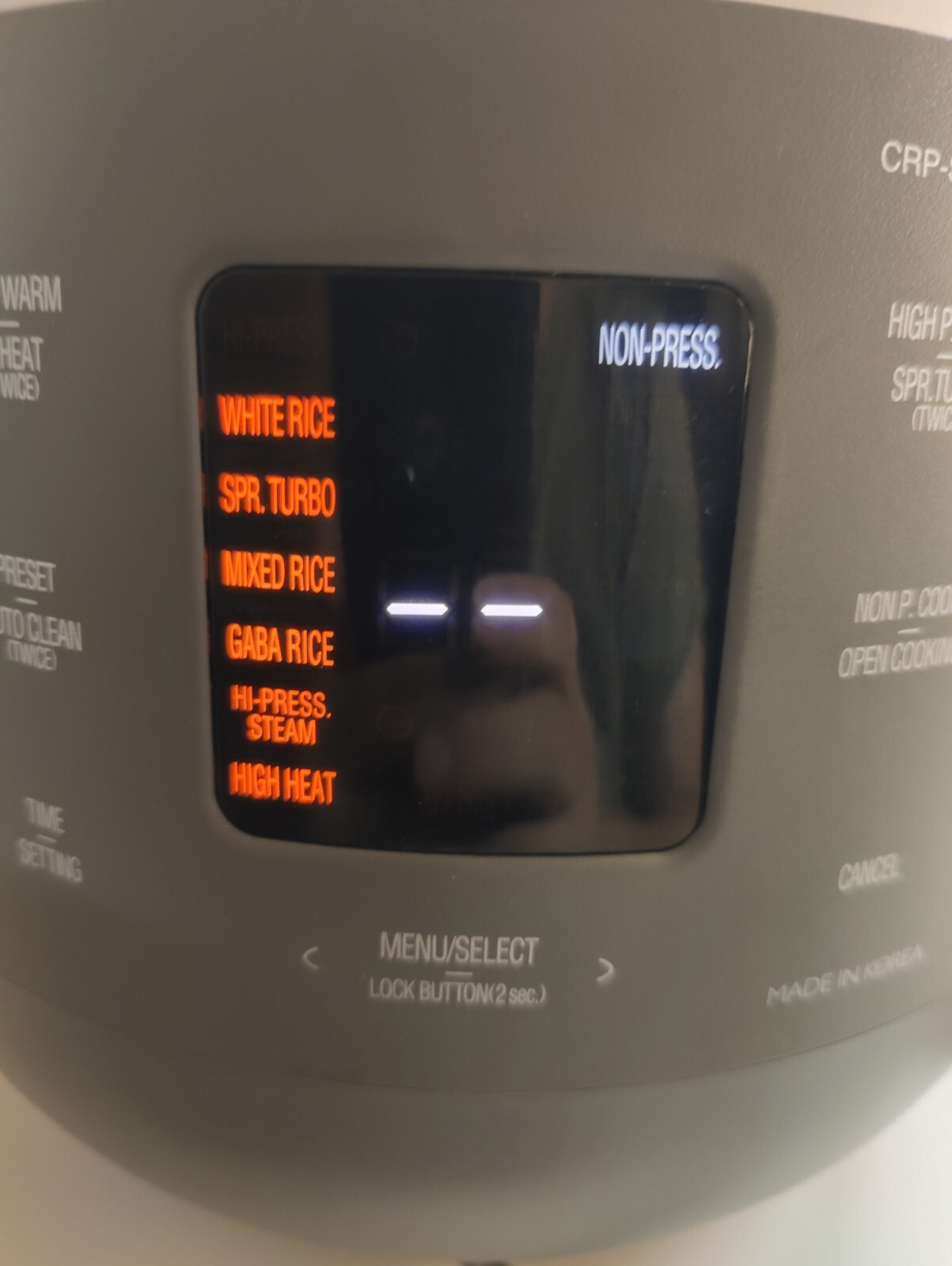 CUCKOO CRP-ST1009F, 10-Cup (Uncooked) Twin Pressure Rice Cooker & Warmer, Grey