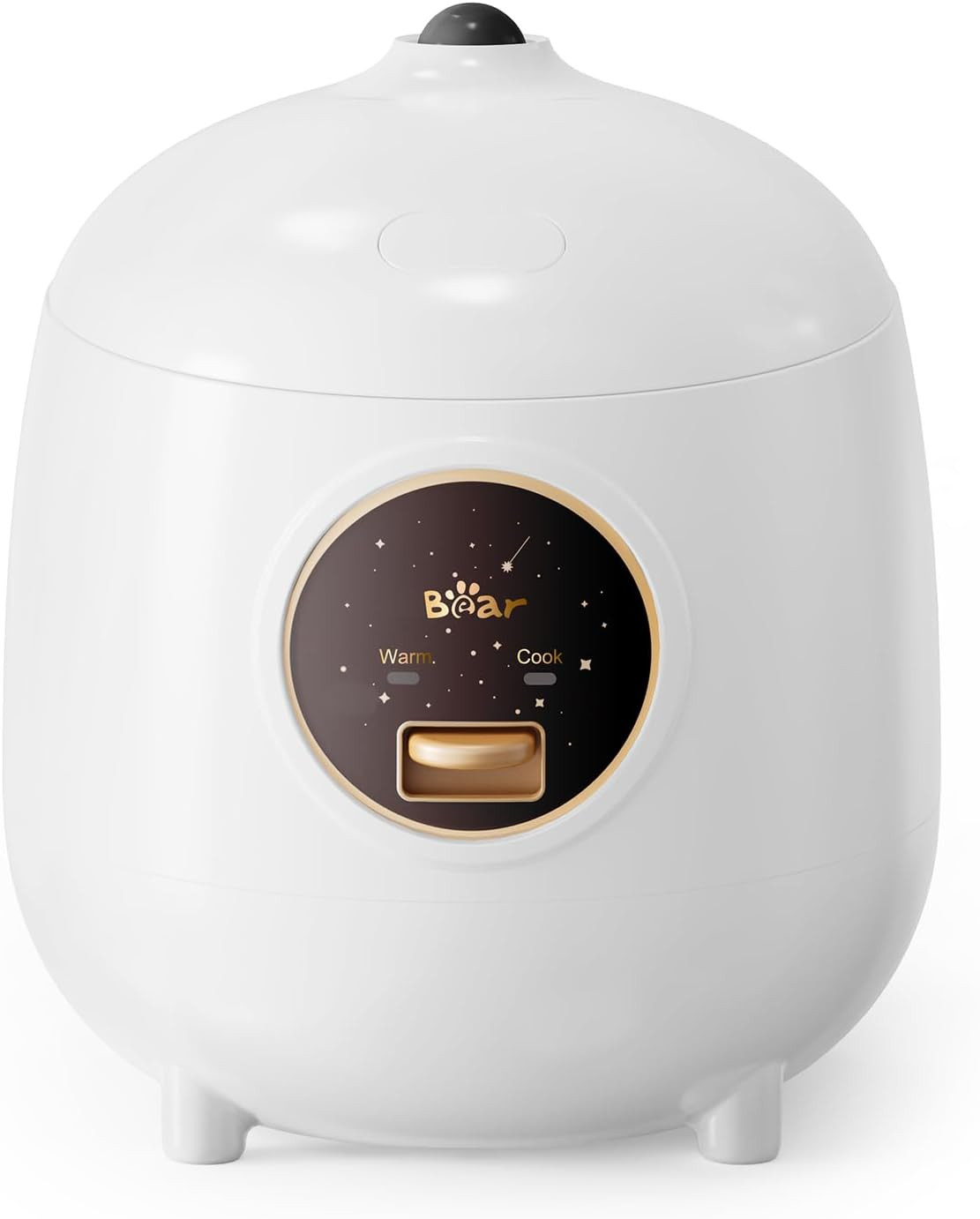 Bear Mini Rice Cooker 2 Cups Uncooked, 1.2L Portable Non-Stick Small Travel Rice