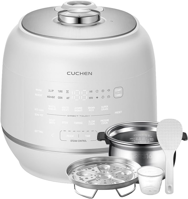 IH Pressure Rice Cooker 6 Cup – 2.1 Bar Ultra High-Pressure Cooker for Multi-Gra