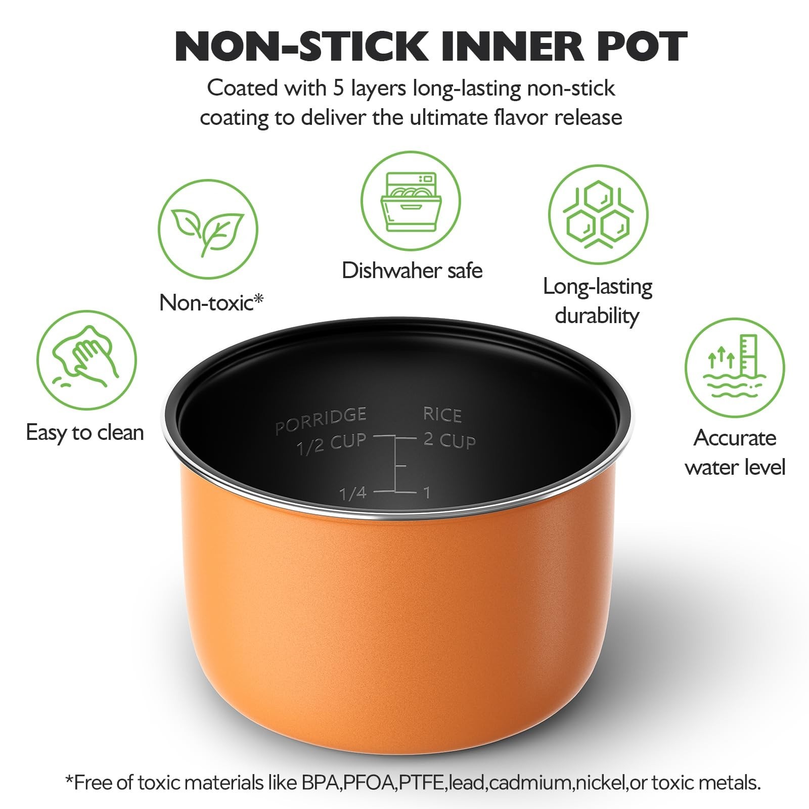 Compact 2-Cup Rice Cooker, Non-Stick Small Rice Maker for 1-3 People, Portable F