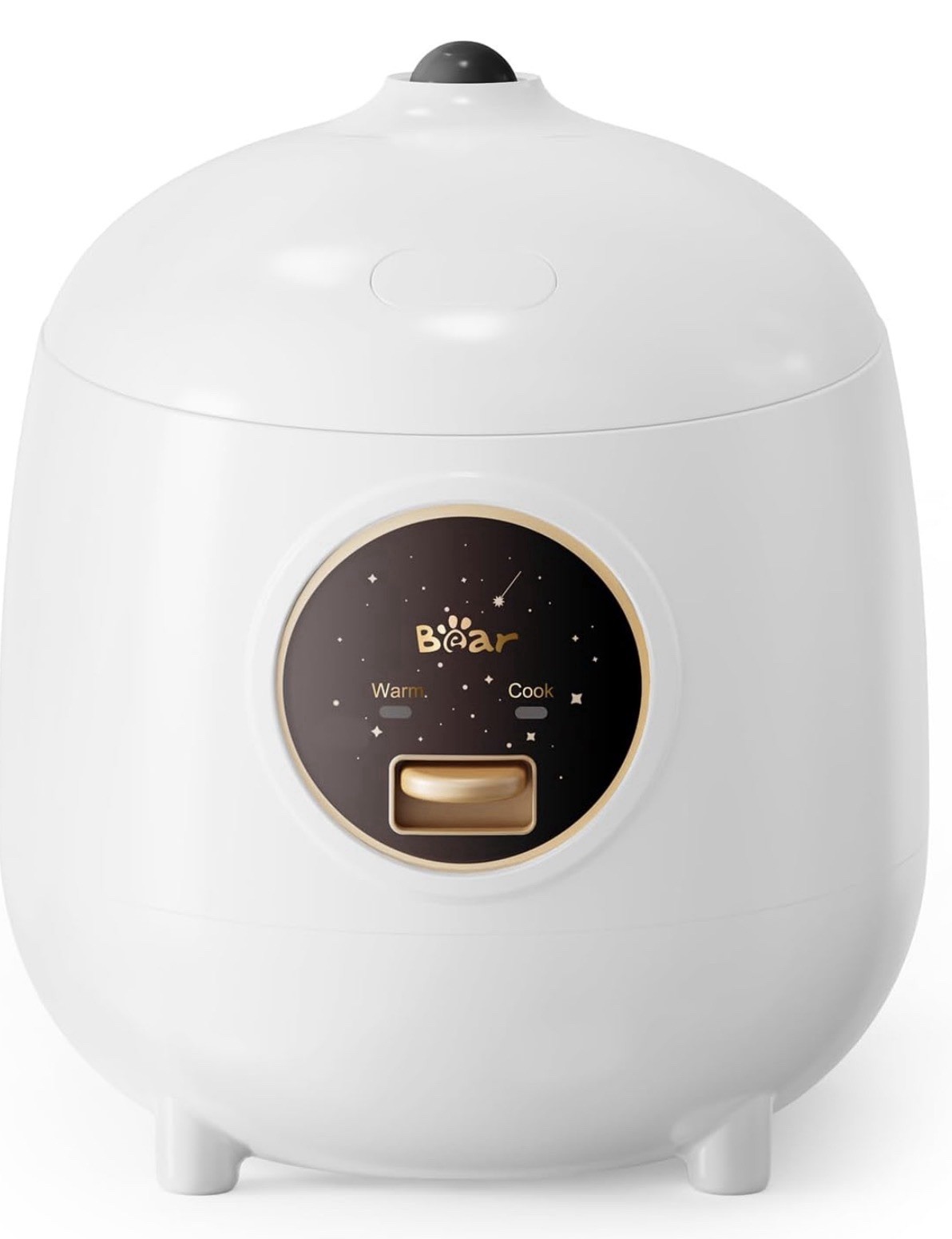 Bear Mini Rice Cooker 2 Cups Uncooked, 1.2L Portable Non-Stick Small Travel Dorm
