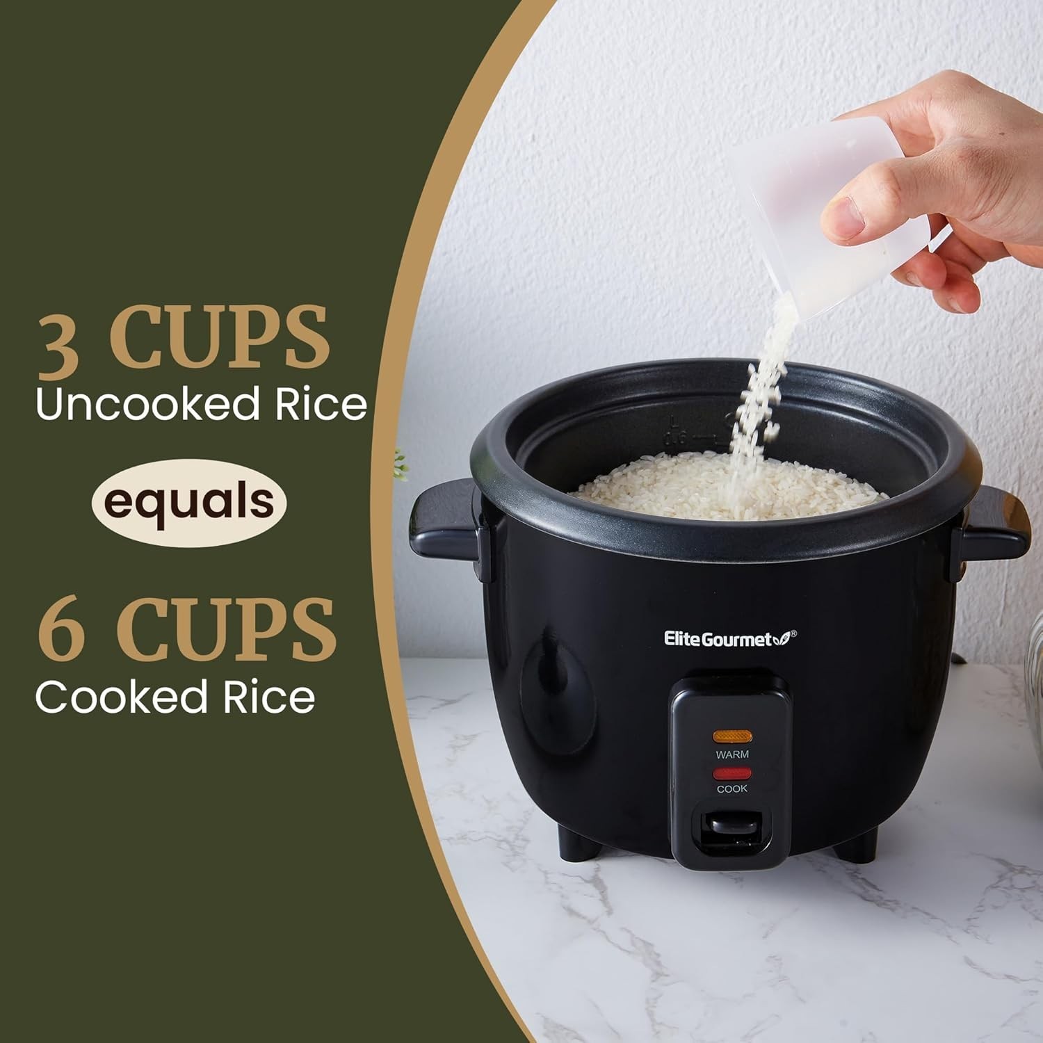 Olla Arrocera Funciones Multicocina Eléctrica, 6 Tazas Cocidas Color Negro NEW